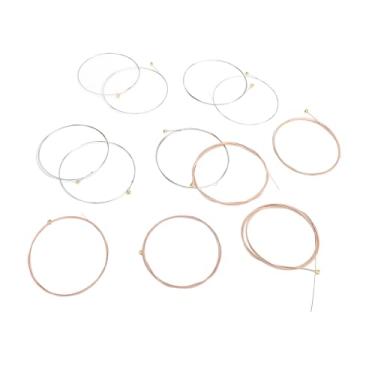 Imagem de Domary 12pçs Cordas de Violão Acústico, Calibre 12 52, Bronze Fósforo, Revestimento Pu, Cordas de Guitarra para Guitarra Folk de Madeira (R12)