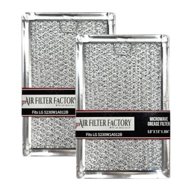 Imagem de Substituição de forno micro-ondas para LG 5230W1A012B, filtros de graxa de alumínio de 12 camadas, pacote com 2
