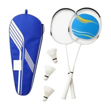 Imagem de Kit Completo De Badminton Com 2 Raquetes, 3 Petecas E Uma Bolsa