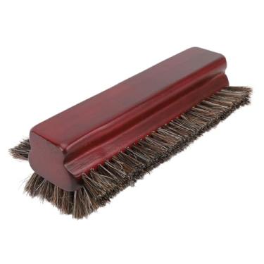 Imagem de Escova de mesa de bilhar premium crina de cavalo design 3 lados escova de limpeza de bilhar para todos os tipos de mesas de bilhar construção de madeira vinho
