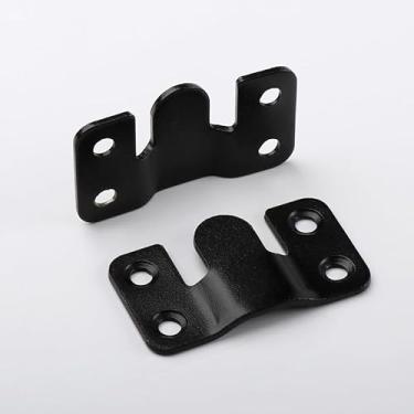 Imagem de 10 peças (5 pares) com fivela suspensa interloque suporte de montagem embutida conector de móveis ganchos de exibição de moldura de parede