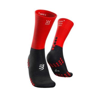 Imagem de Meia de Compressão Média (Mids Socks) - Preta/Vermelha - T4 - - Compre