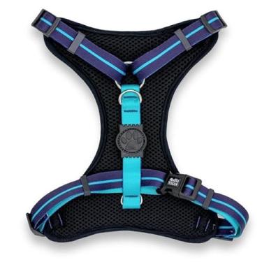 Imagem de Peitoral Fresh + Guia para Cães, Ajustável - Neon (Azul, P)