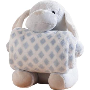 Imagem de Bichinho De Pelúcia Fazenda New Com Manta Bebê 100x75cm Cachorrinho