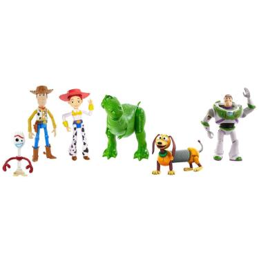 Imagem de Bonecos de ação Mattel Disney Pixar Toy Story 4, pacote com 6