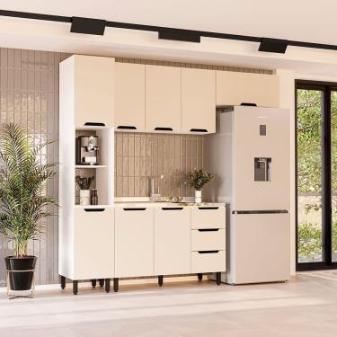 Imagem de Cozinha Completa 4 Peças 224,5cm X 240cm Amara Branco-creme