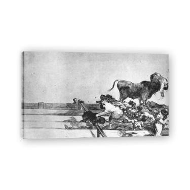 Imagem de Unfortunate IncidentFrancisco De Goya Impressão em tela romântica espanhola - Obra-prima do influente pintor romântico 69,8 x 126 cm emoldurado