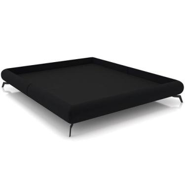 Imagem de Cama Casal Base Box Pés De Ferro Estilo Industrial 156cm Otto P05 Velu