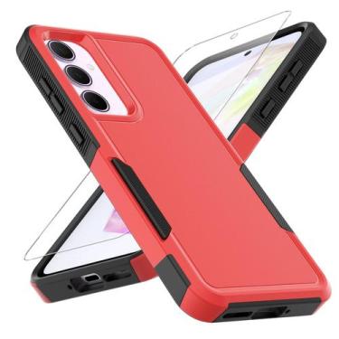 Imagem de Capa de telefone yuanming Galaxy A35 5G Military Grade Vermelha