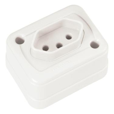 Imagem de Tomada De Sobrepor 2P+T 10A 250 V Branca