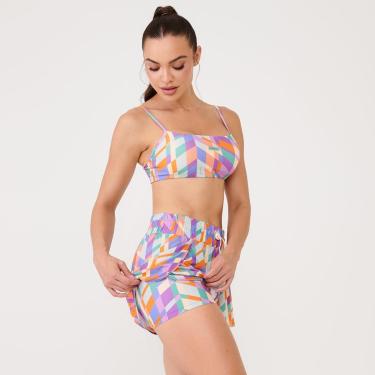 Imagem de Short Transpassado Estampa Poliamida Soft Donna Carioca-Feminino