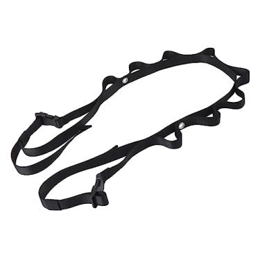 Imagem de Varal de viagem, corda de secagem de linha de roupas de nylon cabo de linha de rolamento de alta carga linha de lavanderia portátil com 8 posições suspensas alça de armazenamento de barraca para