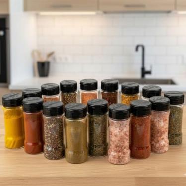 Imagem de Kit 15 Potes Mantimentos Especiarias Tampa Dosadora Condimentos Cozinha (1)