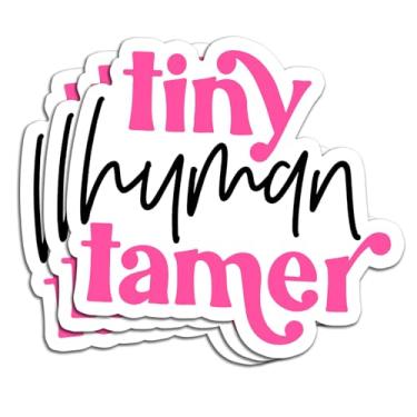 Imagem de (3 peças) Adesivo minúsculo humano domador citação motivacional decalques de vinil à prova d'água adesivos de vinil para livros, laptops, telefone, garrafas de água, copo Kindle 7,6 cm