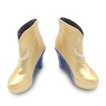 Imagem de COSGOGO Cipher Cosplay Botas de salto alto para Game Honkai: Sapatos de anime Star Rail para convenções e Halloween tamanho feminino masculino, Multi, 41