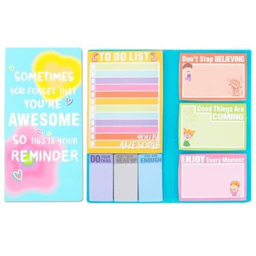 Imagem de QPIXVB Post It Notes, presentes inspiradores, notas adesivas de 550 folhas, presentes de Natal para escritório, material escolar, faculdade, blocos de anotações para professores, estudantes, material