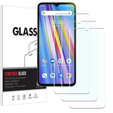 Imagem de KELOLIN Protetor de tela para UMIDIGI A11 [pacote com 3] Fácil de instalar, antiarranhões, anti-impressões digitais, sem bolhas, protetor de tela de vidro temperado HD compatível com UMIDIGI A11