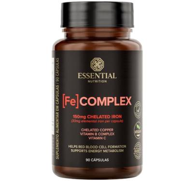 Imagem de Essential Nutrition - [FE] Complex - Complexo de Ferro e Cobre Quelados + Vitamina C - 90 Cápsulas