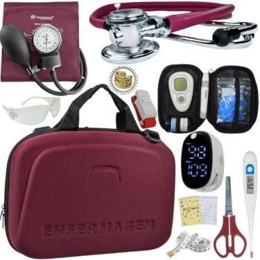 Imagem de Kit Enfermagem Estagio Super Luxo Medidor de Glicose Completo Incoterm