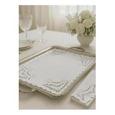 Imagem de Toalha de Bandeja, Bordado Artesanal, Elegante e Sofisticada, Tecido Resistente, Lavável à Máquina, para Mesa e Decoração