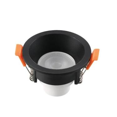 Imagem de Spot De Led Recuado Embutir Redondo 6W Bivolt Preto 6500K - Blumenau I