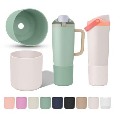 Imagem de KGULQ Bota superior de 2 peças, compatível com Owala Freesip Sway, 850 g e 1,134 g, alta antiderrapante, evita arranhões, capa protetora para garrafa de água e copo Sway