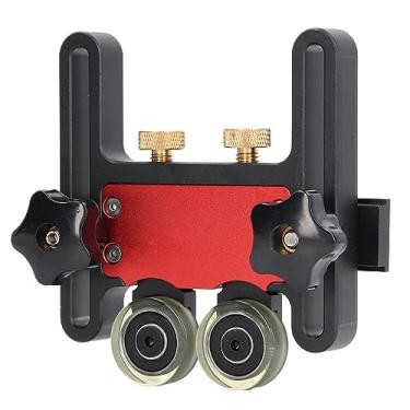 Imagem de RiToEasysports Alimentador de Serra de Mesa, Rolo de Roda Dupla para Carpintaria de Liga de Alumínio Com Ajustável e Rodas de PU para Mesas de Roteador e Serras de Fita