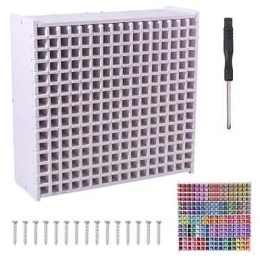 Imagem de GLOBLELAND Suporte de armazenamento de marcadores artísticos para 240 marcadores, organizador de pintura, pincéis de pintura, aquarela, organizador de mesa