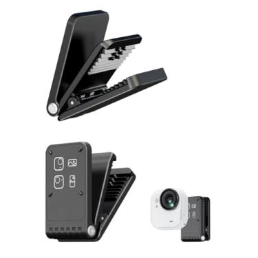 Imagem de YUULNMOP Suporte de clipe magnético, alça ajustável para mochila com clipe rápido, base magnética para Insta360 GO Ultra, tiro horizontal/vertical para vlogging, ciclismo, esportes e gravação POV