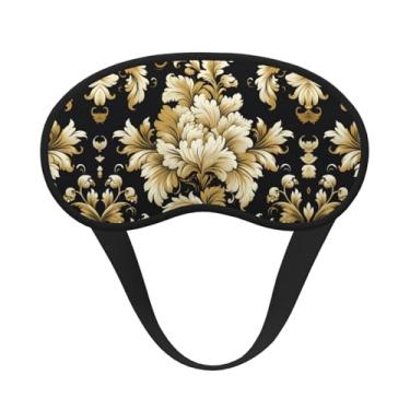 Imagem de Máscara de dormir blackout com estampa de damasco, máscara para os olhos, leve, macia, para dormir, meditação, viagem, ioga
