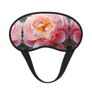 Imagem de Máscara de dormir blackout com estampa de peônia de jardim, máscara para os olhos, leve, macia, para dormir, meditação, viagem, ioga
