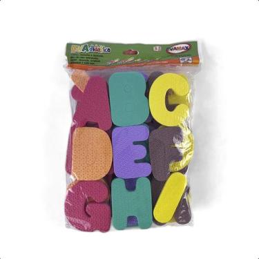 Imagem de Letras Números Alfabeto Completo EVA 36 peças 10mm Didático Jogos Infa
