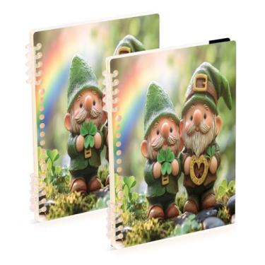 Imagem de Burbuja Cadernos St. Patrick Gnomos, papel pautado universitário A5 com 60 folhas, fichário para escritório, 2 unidades