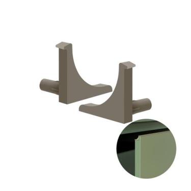 Imagem de Ponteira Para Puxador Champanhe Claro de 18 Mm Pe250 Rometal, PE-250, 