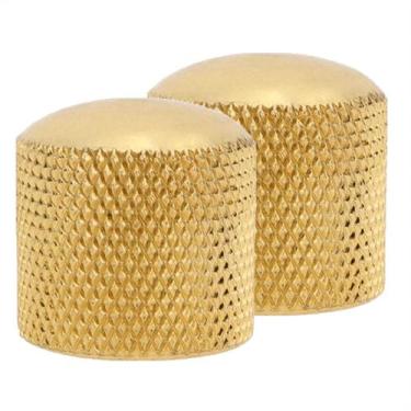 Imagem de Kit 2 Knob Pressão Dourado P/ Guitarra ContraBaixo Strinberg
