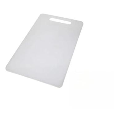Imagem de Tábua de Corte PVC Branca Higiênica para Carne Churrasco Cozinha – Antiderrapante e Fácil de Limpar(33CM X 20x0,5cm)
