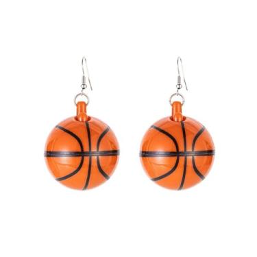 Imagem de Brincos esportivos de basquete com luzes de LED para mulheres e homens, bola de futebol que brilha no escuro, brincos pendentes de gota, moda, jogadores, fãs de festas, boates, joias, 64*35mm