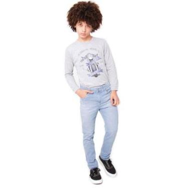 Imagem de Calça Jeans Infantil Slim Claro Menino-Masculino