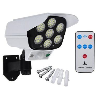 Imagem de Luminária Solar 77 Led 30w Lorben Formato Câmera Com Sensor De Presença E Controle Remoto