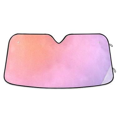 Imagem de Guarda-sol roxo gradiente moderno legal para para-brisas de carro, para-sol automático, proteção UV dobrável para janela de carro, acessórios de janela de carro