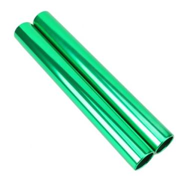 Imagem de menolana 2PCS Relé de liga de alumínio Sticks de jogo Ferramentas esportivas de jogo impactam resistentes a pistas de corrida de corrida de corrida externa, Verde