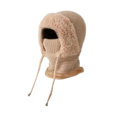 Imagem de Baoblaze Balaclava com capuz respirável para inverno, ideal para motociclismo, snowboard, ciclismo e esqui, Cáqui