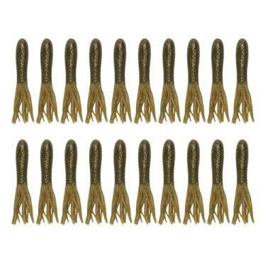 Imagem de RiToEasysports Iscas de Pesca, 20 Peças de Iscas de Pesca Macias de Lula Artificial Com Tentáculos Móveis para Fundição de água Doce Em água Salgada e Jigging (Verde)