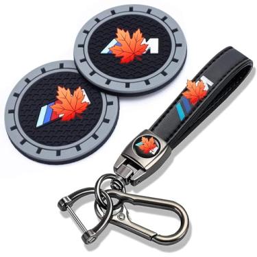 Imagem de Porta-copos de carro e porta-chaves de carro compatível com BMW M M2 M4 M5 M6 M8 X1 X2 X3 X5 X6 M135i M240i Z4 328i X7 Series, porta-copos para carro, acessórios para chaveiro