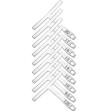 Imagem de 9pcs Medidor de Raio Corda Inferior em Aço Inoxidável para Configuração Guitarra e Baixo Ferramenta Luthier Ajuste Rápido Preciso Porca Ponte Sela Adequado Manutenção Elétrica Acústica