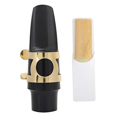 Imagem de Alomejor Conjunto de Saxofone Alto, Alça de Pescoço Sax, Silenciador Silencioso Alto, Tampa do Bocal para Timbre Real