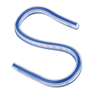 Imagem de Alomejor Régua de Costura, Curva Flexível, Ferramenta de Desenho Dobrável para Desenho Preciso, Costura e Engenharia, Régua de Medida Dupla Face para Designers, Artistas, Estudantes (plástica)