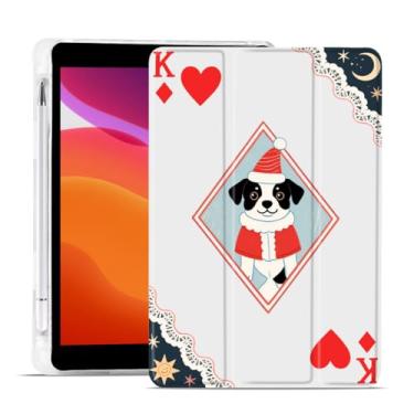 Imagem de MAYCARI Capa de Natal para iPad A16 de 11 polegadas 2025 com suporte para lápis, capa protetora traseira de TPU macio de desenho animado original para iPad 10ª geração, capa fina hibernar/despertar