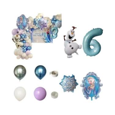 Imagem de Conjunto De Balões De Folha De 32 Polegadas Frozen Olaf Elsa Anna Deco
