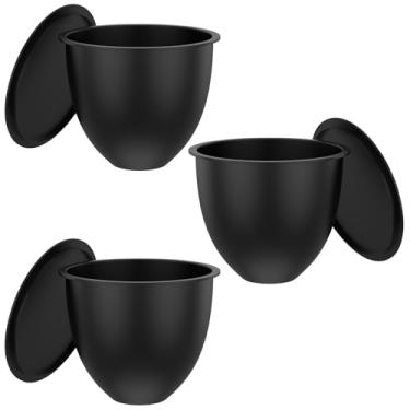 Imagem de 3 peças de forros de tigela de silicone para batedeira de 5 litros, inserção de tigela de silicone para batedeiras com boca de derramamento e tampa de segurança, acessórios de batedeira e acessórios